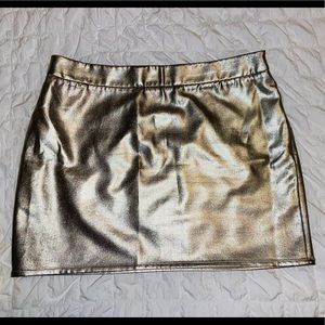 Metallic Gold Mini Skirt